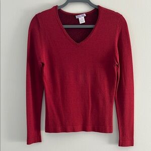 Red V-Neck Sweater